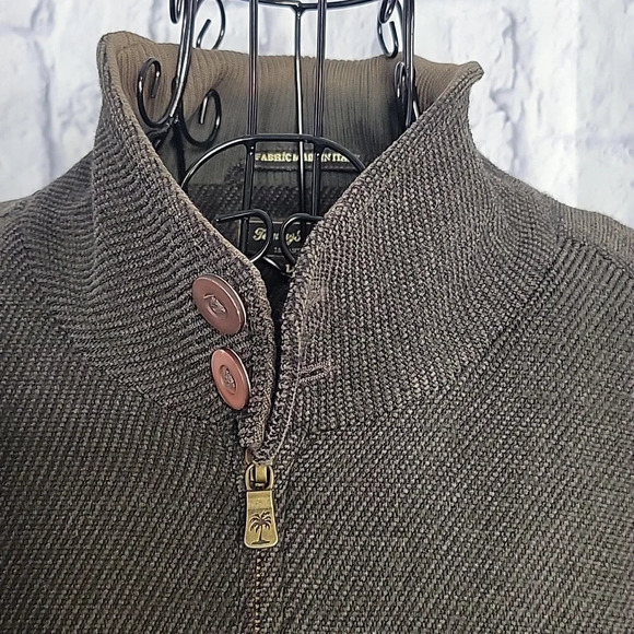 TOMMY BAHAMA Brown Part Wool Jacket Large - Picture 2 of 13